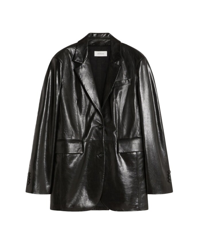 blazer-long-en-cuir-noir