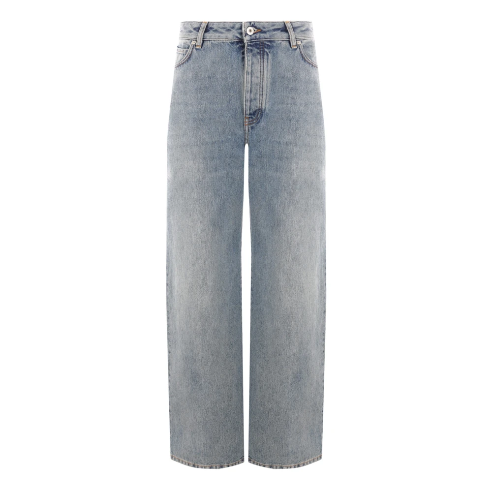 Loewe Hoge Taille Wijde Pijp Jeans Blue Dames