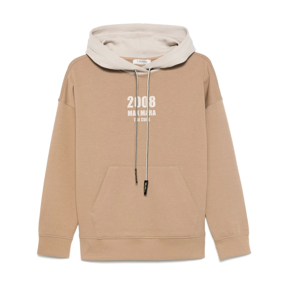 Max Mara Beige Hoodie met Voorzak Brown Dames
