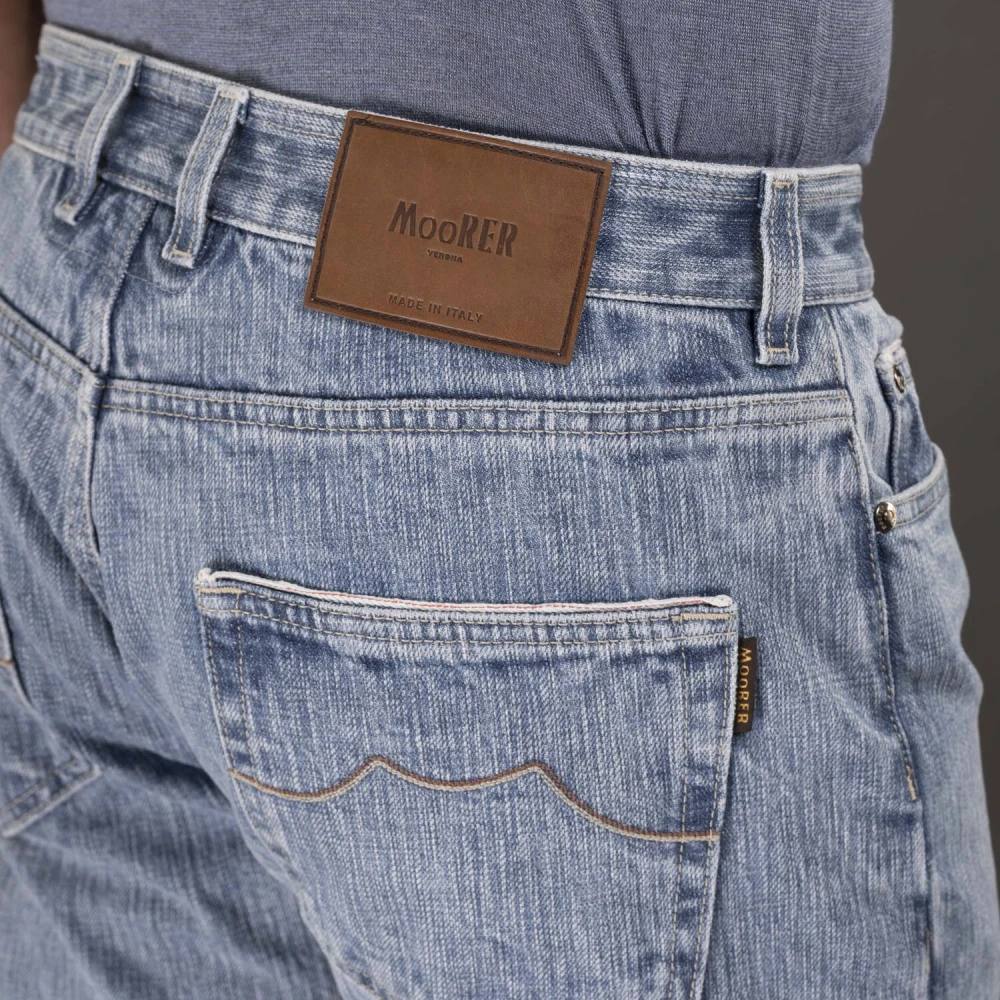 Moorer Denim 5-Pocket Broek Geïnspireerd door Typisch Blue Heren