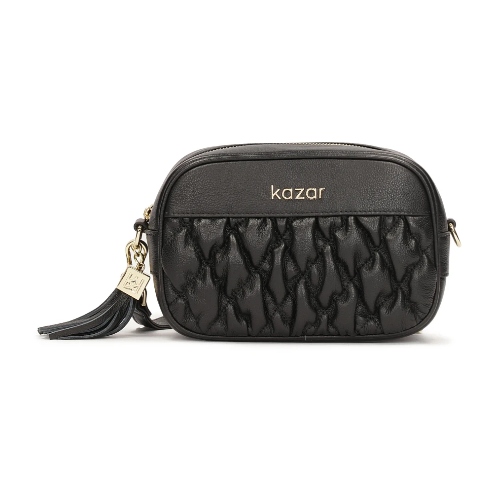 Kazar Zwarte handtas met quilten aan de voorkant Black Dames