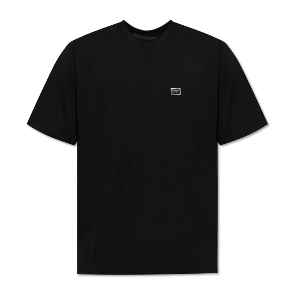 Dolce & Gabbana Katoenen Crew-neck Logo T-shirt Black Heren