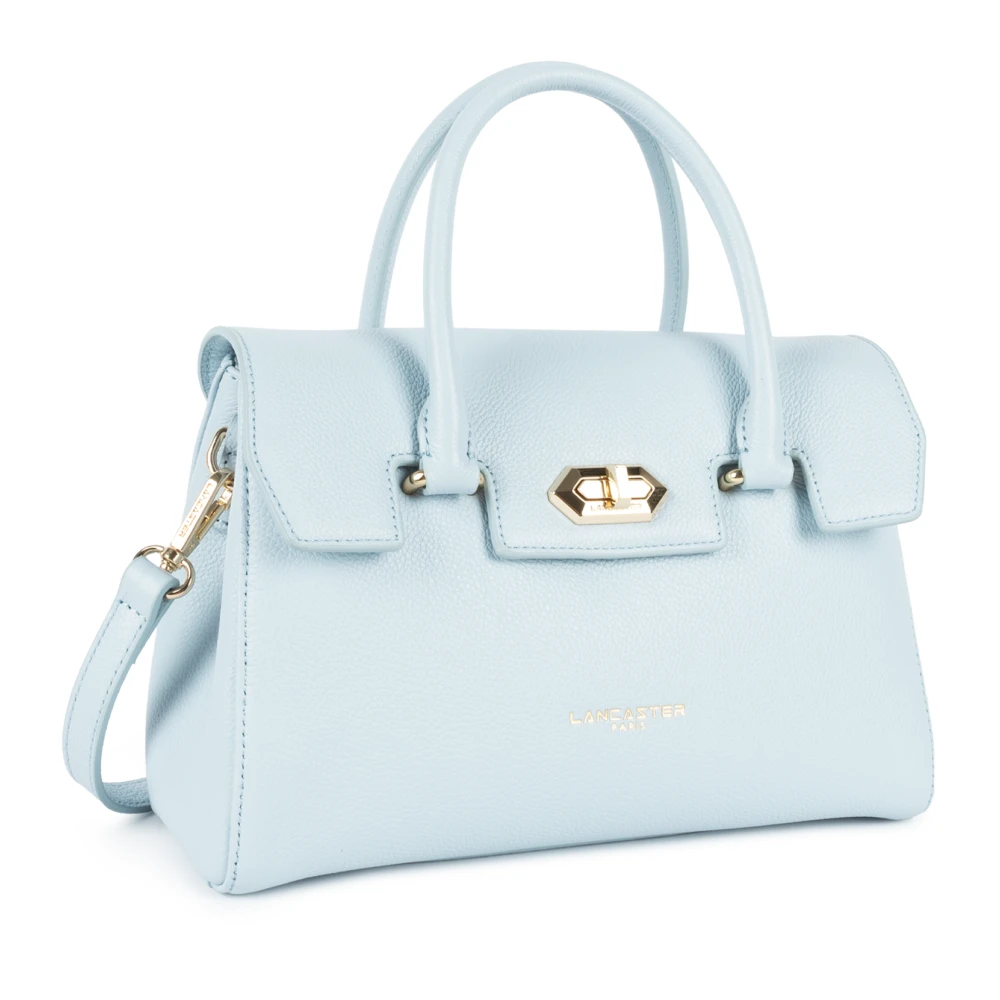 Lancaster Blauwe Leren Flap Handtas Milano Cosmos Blue Dames