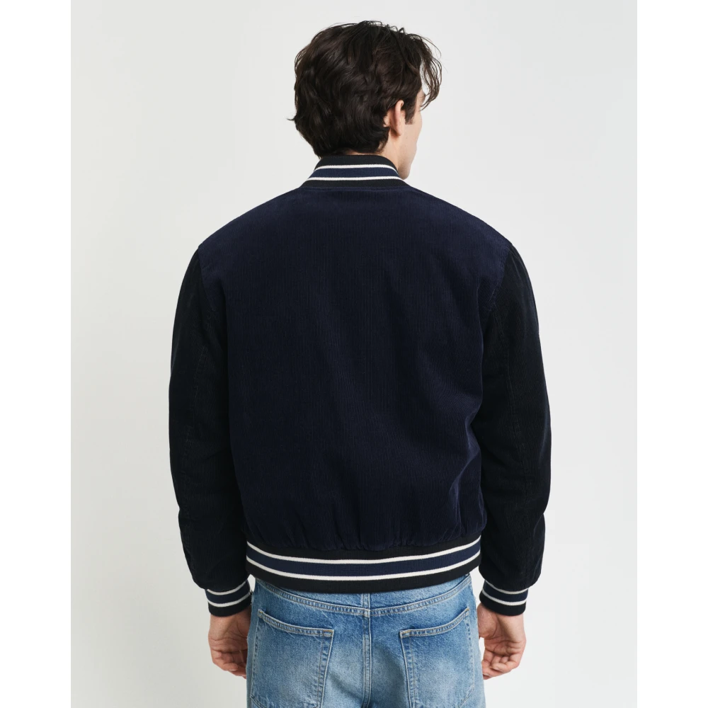 Gant Corduroy Varsity Jack met Ribboord Blue Heren