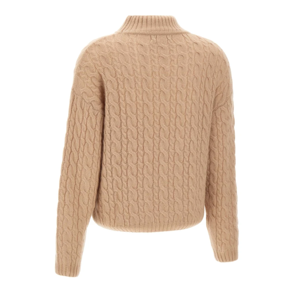 Hemisphere Kasjmier Coltrui Trui Hazelnoot Beige Dames