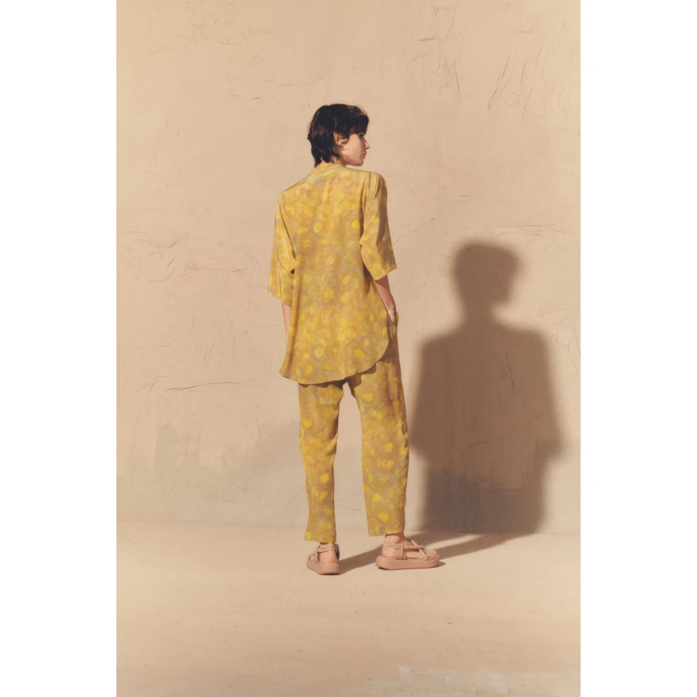 Cortana Oversized Zijden Shirt met Kimono Mouwen Multicolor Dames