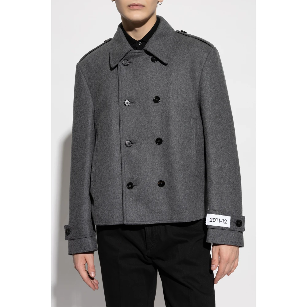 Dolce & Gabbana Wollen jas Gray Heren