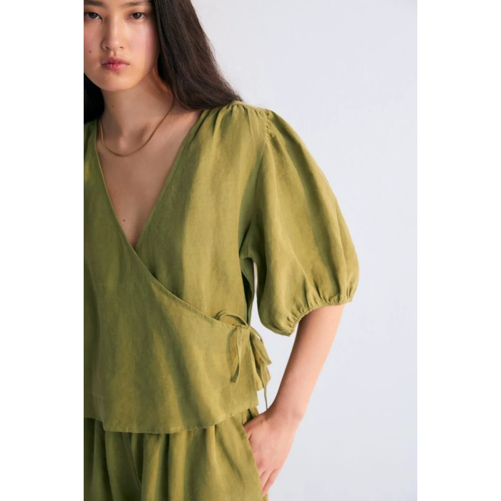 The New Society Hera Vrouw Blouse Olijf Green Dames