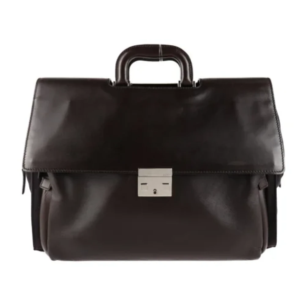 Gucci Vintage Pre-owned Leather handbags Brown Dames