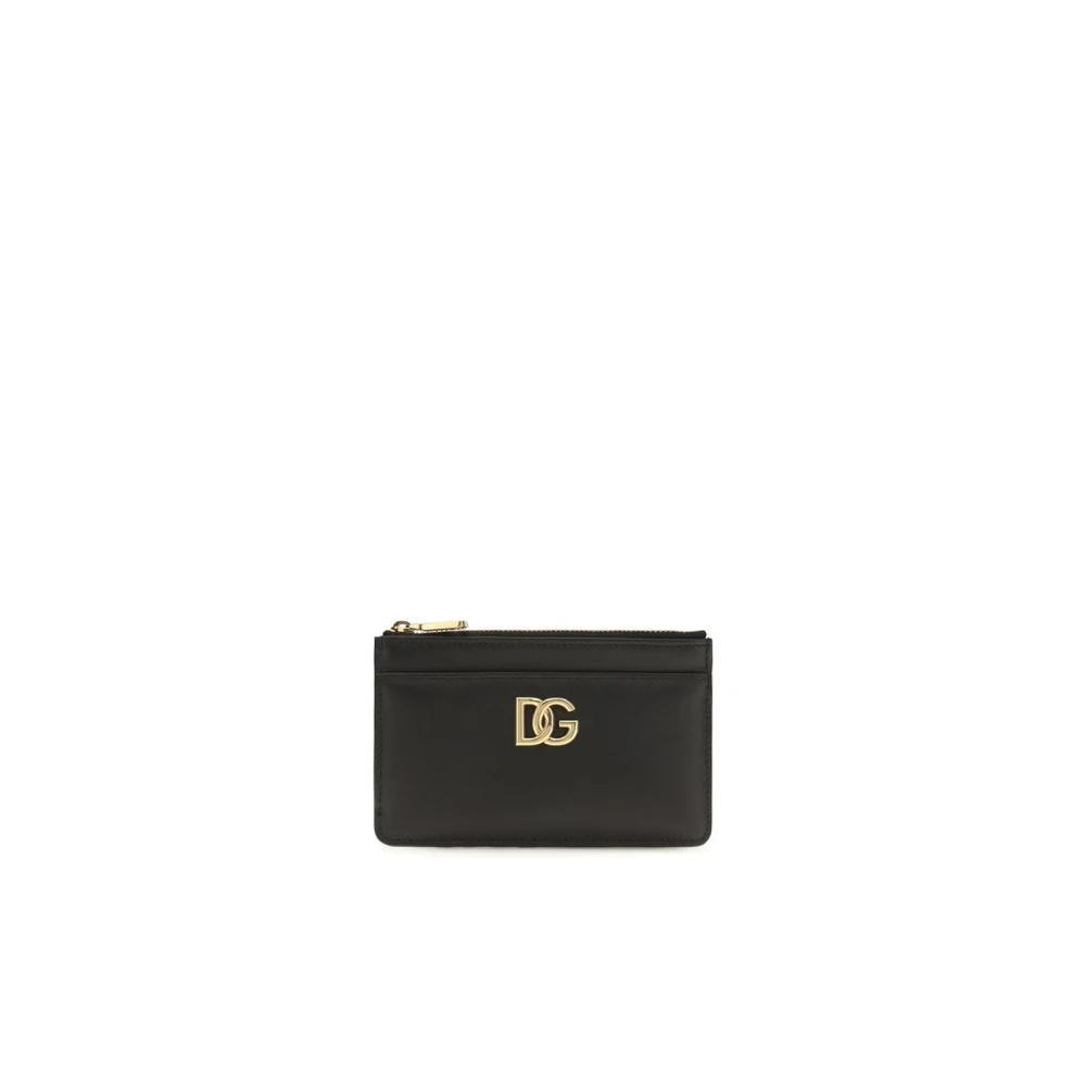 Dolce & Gabbana Calfskin Card Holder - Female - Wallets & Cardholders - Black - One Size - Accessories - Image 4