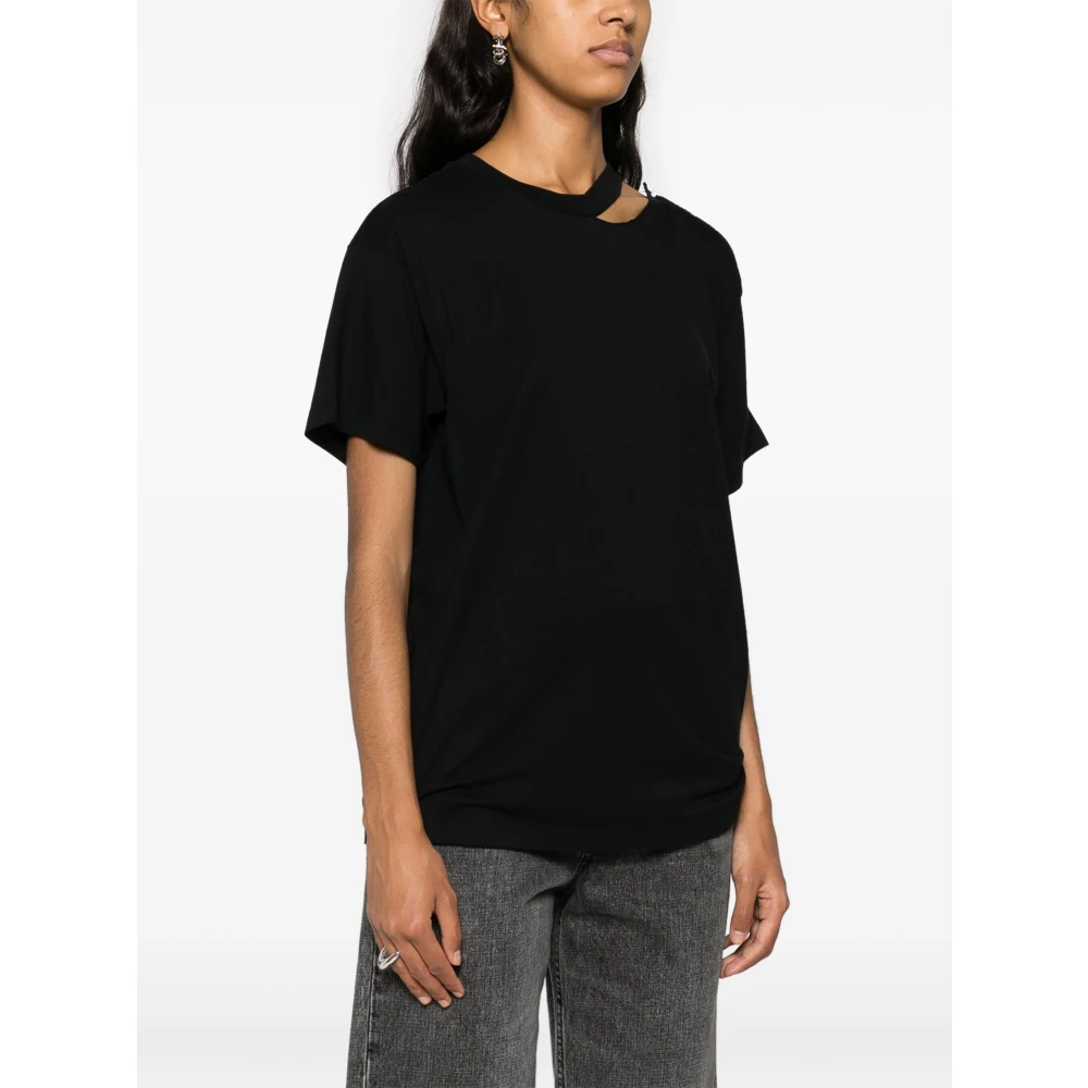 MM6 Maison Margiela Katoenen T-shirt Black Dames
