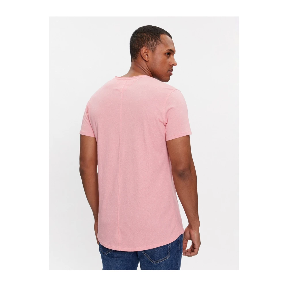 Tommy Jeans T-Shirts Pink Heren