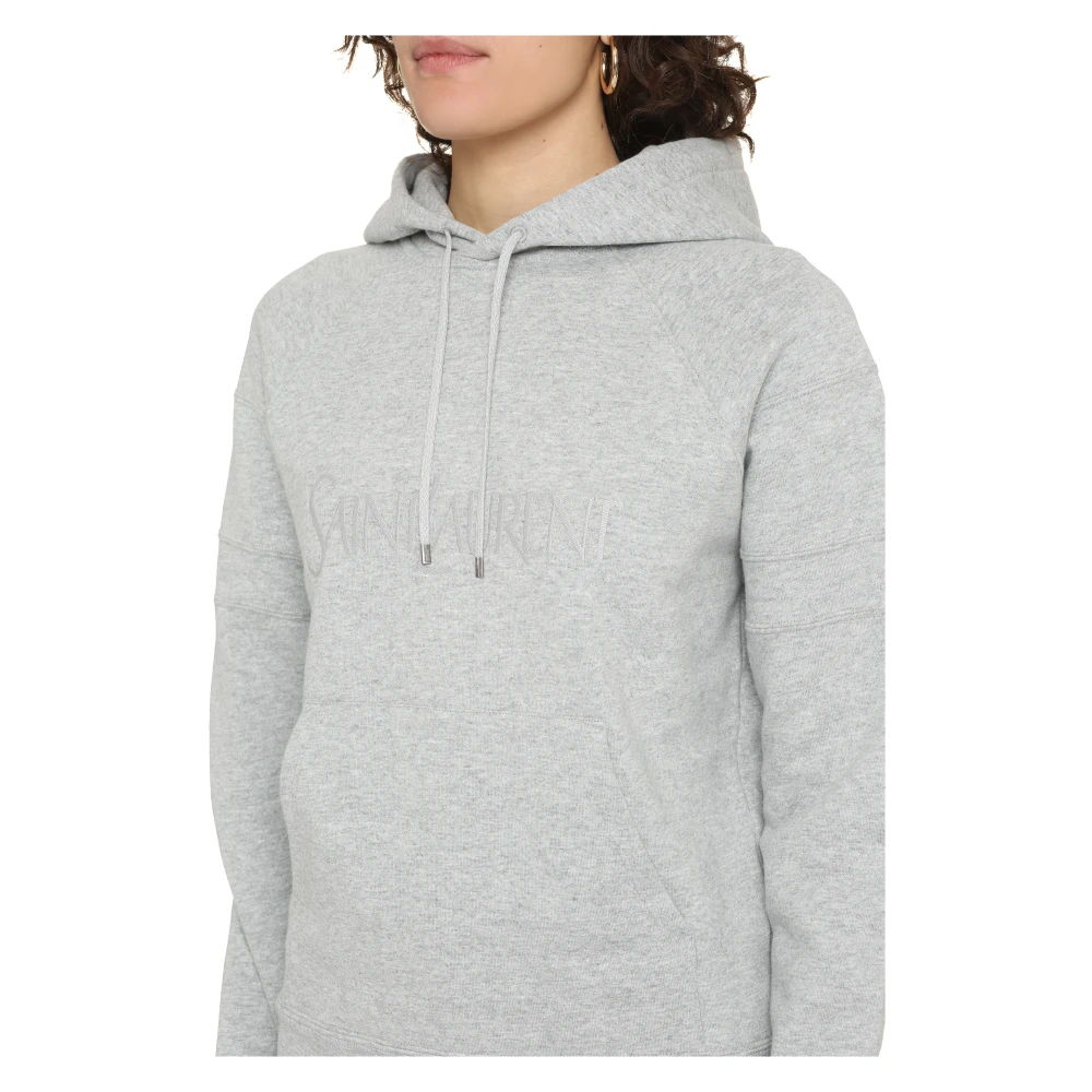 Saint Laurent Hoodie Gray Dames