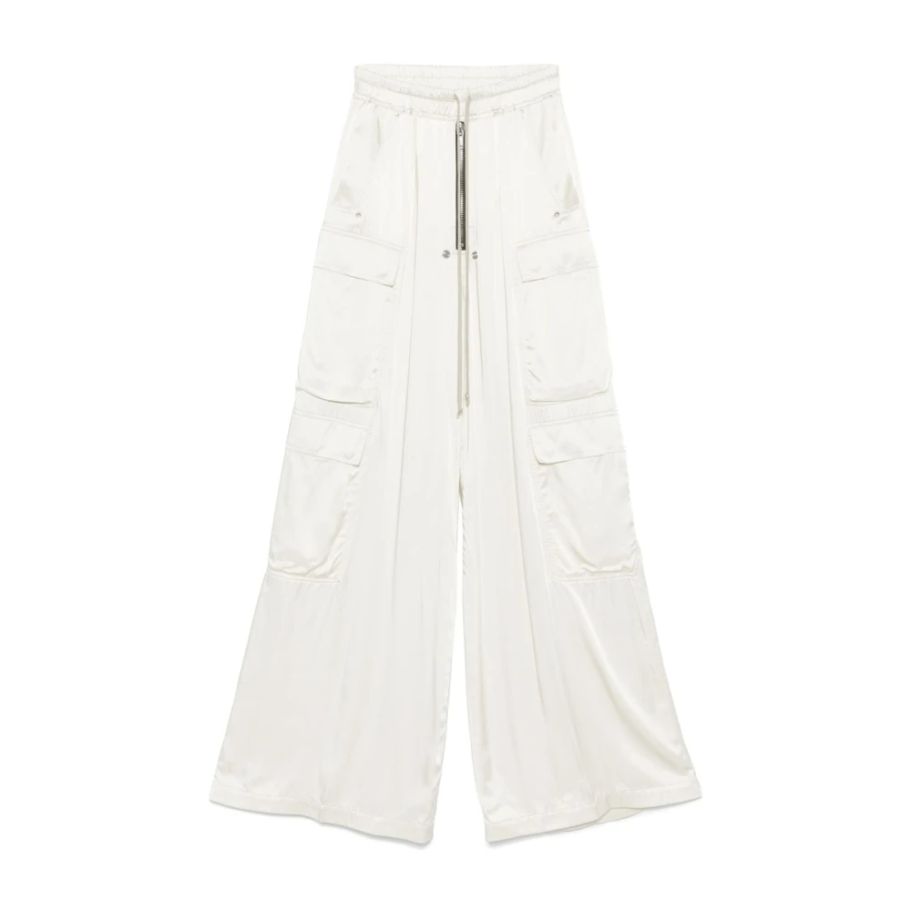 Rick Owens Cargo Wide Leg Broek White Dames