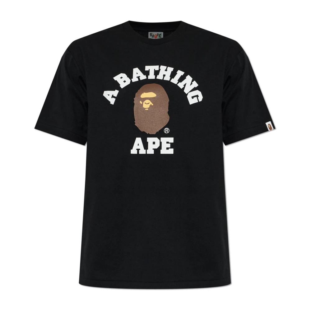 A Bathing Ape Men's Black Logo T-Shirt - T-Shirts - Xl - Tops