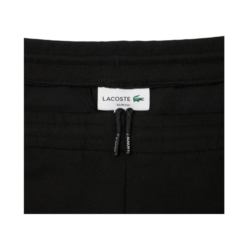 Lacoste Zwarte Jersey Sweatpants Minimalistisch Ontwerp Black Heren
