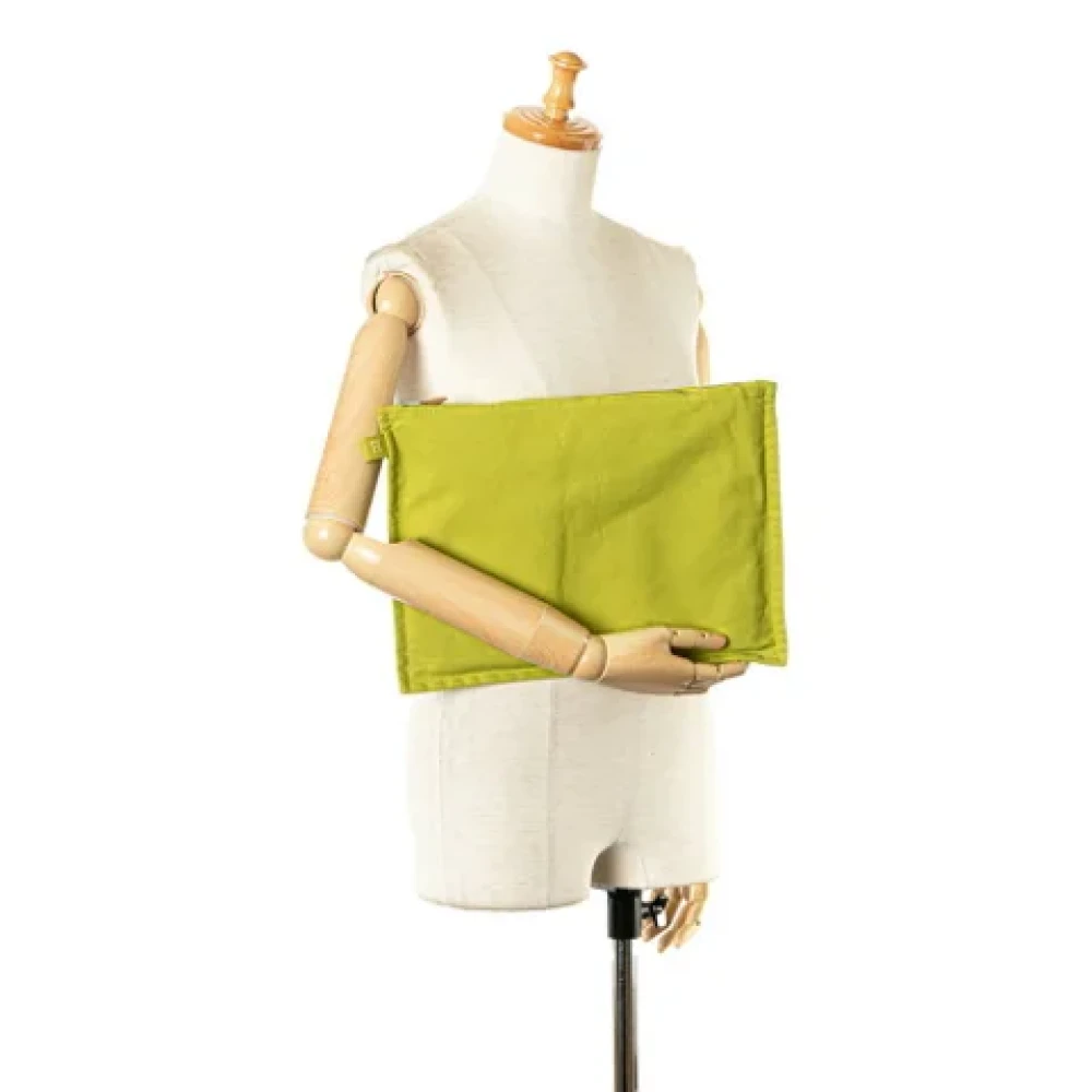 Hermès Vintage Pre-owned Leather pouches Green Dames