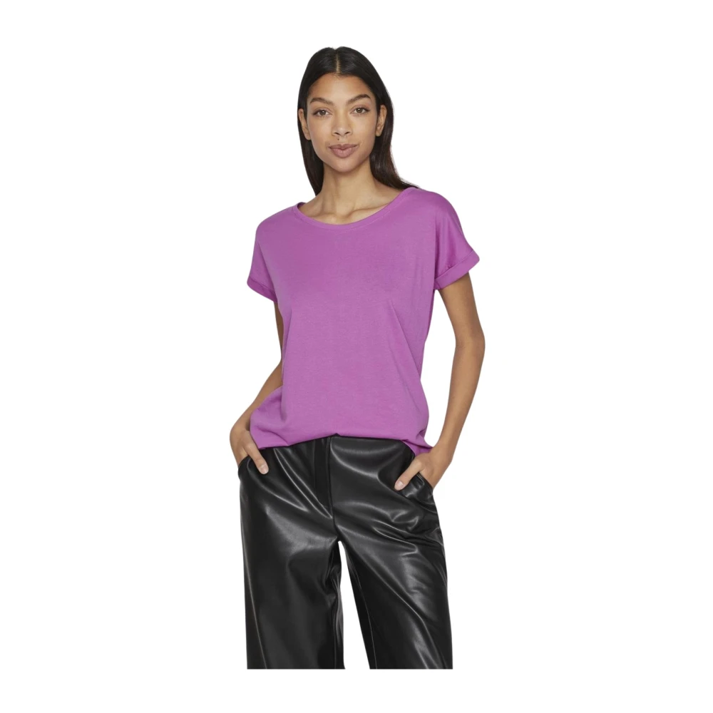 Vila Dreamers Pure Donna T-Shirt Purple Dames