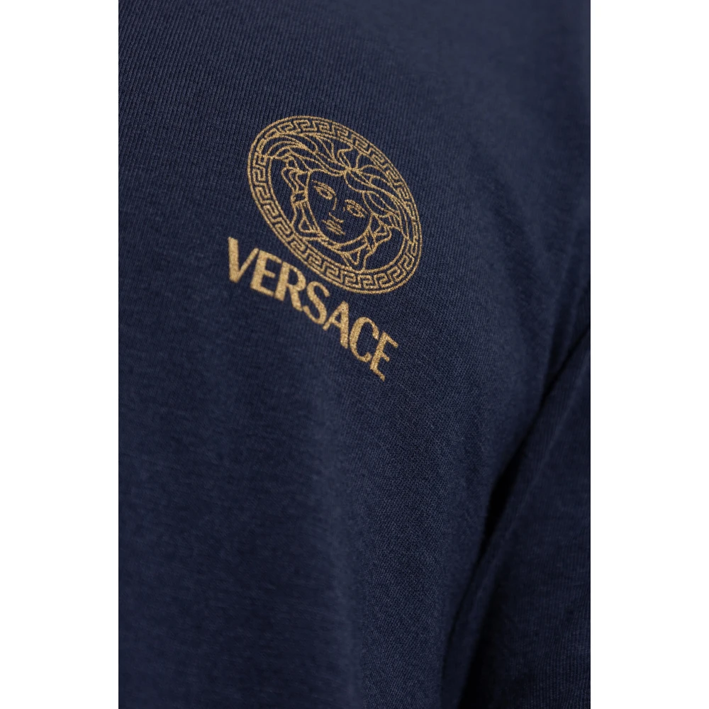 Versace Lange mouw hemd Blue Heren