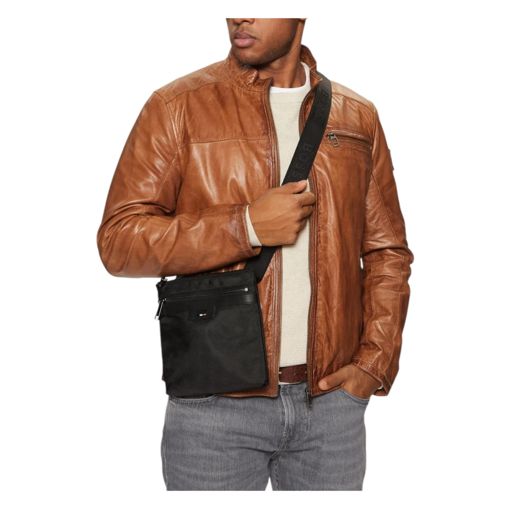 Hugo Boss Heren Schoudertas Lente Zomer Collectie Black Heren