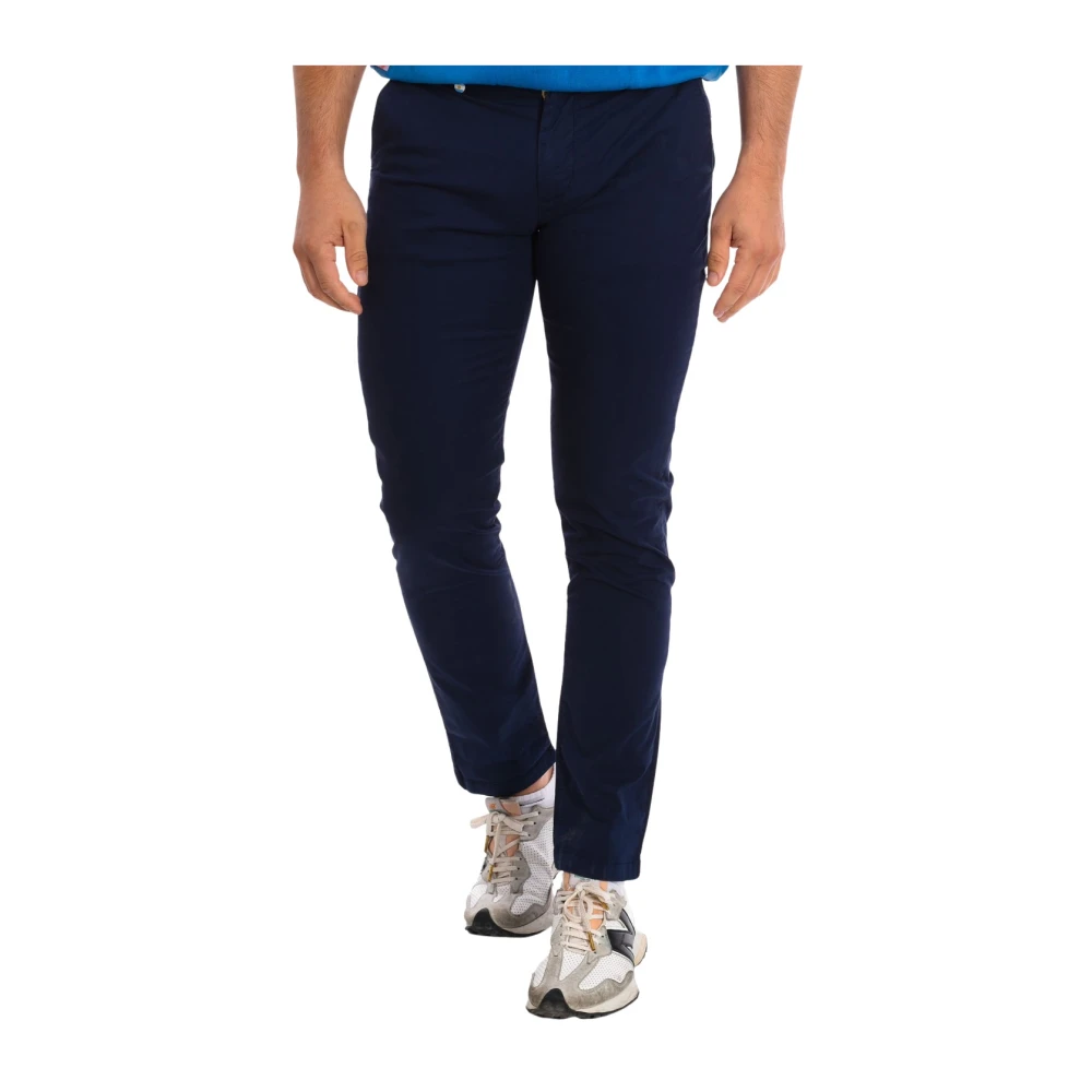 La Martina Blue Slim-Fit Trousers, Male, W33, Slim-Fit Trousers