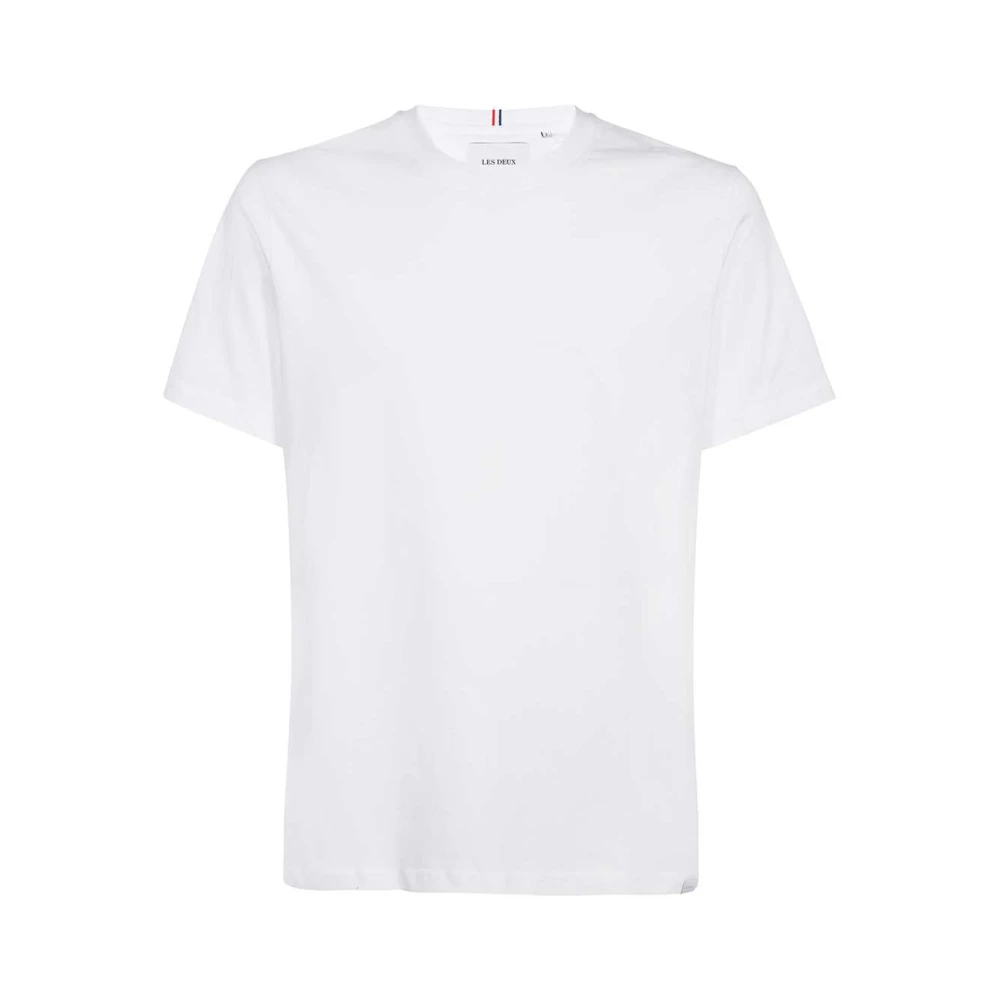 Les Deux Geribbelde katoenen T-shirt White Heren