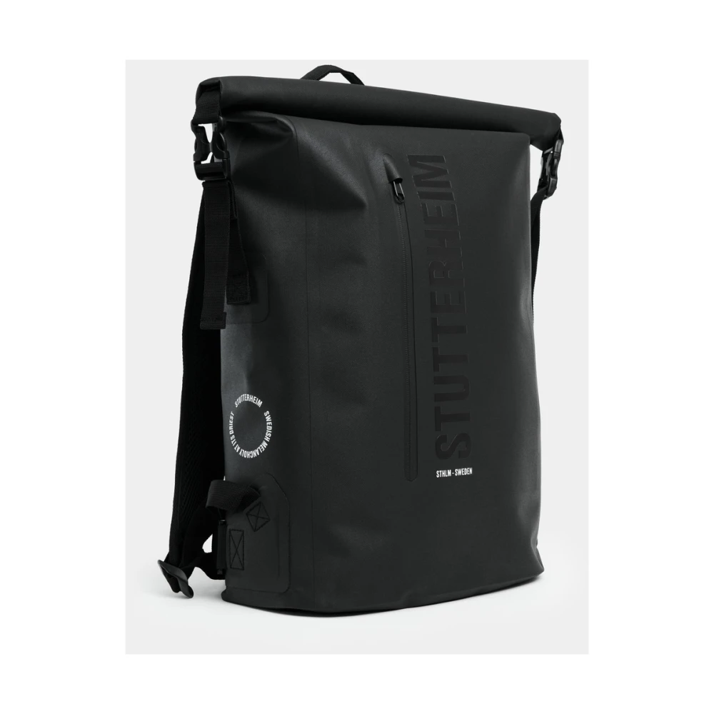 Stutterheim Waterdichte Rolltop Rugzak voor Dagelijkse Avonturen Black Unisex