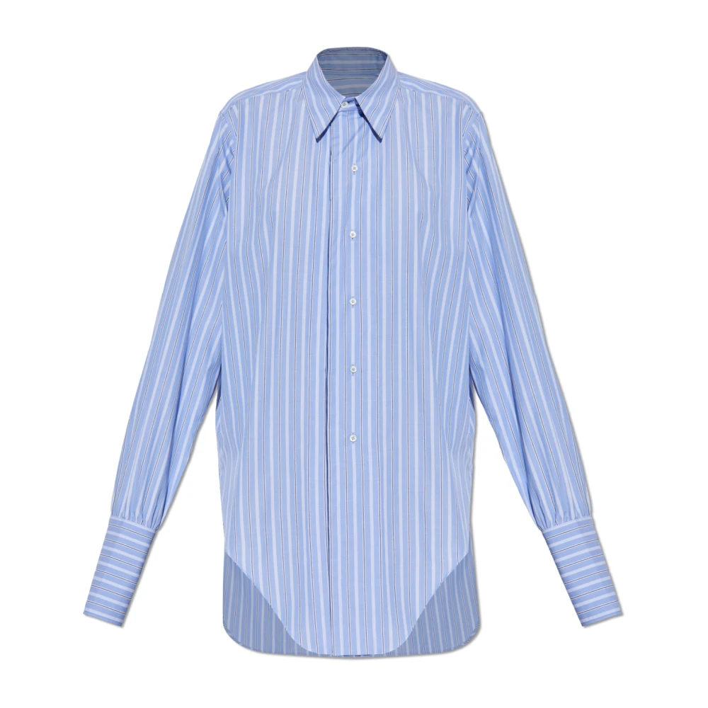 Maison Margiela Women's Blue Striped Pattern Shirt - Shirts - S - Blouses & Shirts