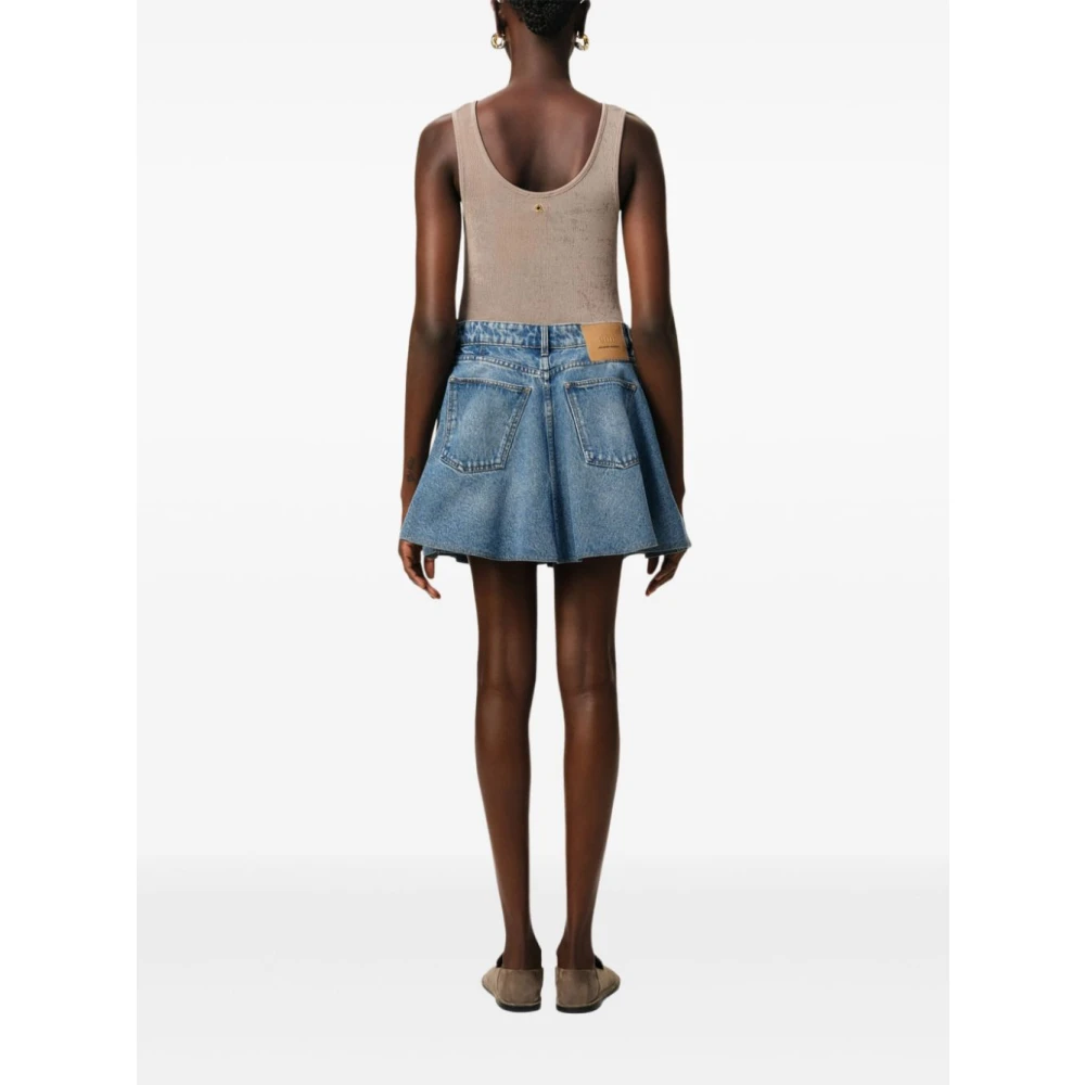 Ami Paris Blauwe Rok met Klassieke Stijl Blue Dames
