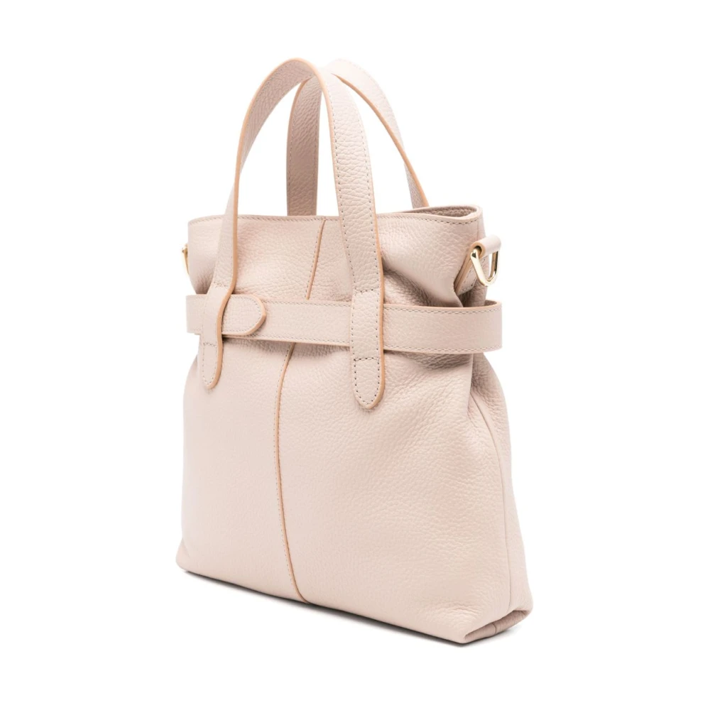 Coccinelle Roze Leren Tote Tas met Riem Pink Dames