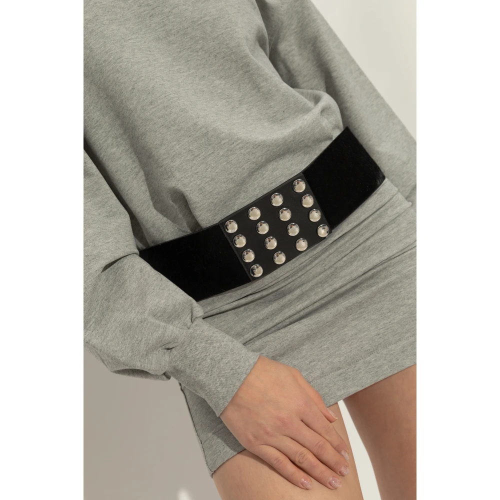 The Attico Leren riem Black Dames