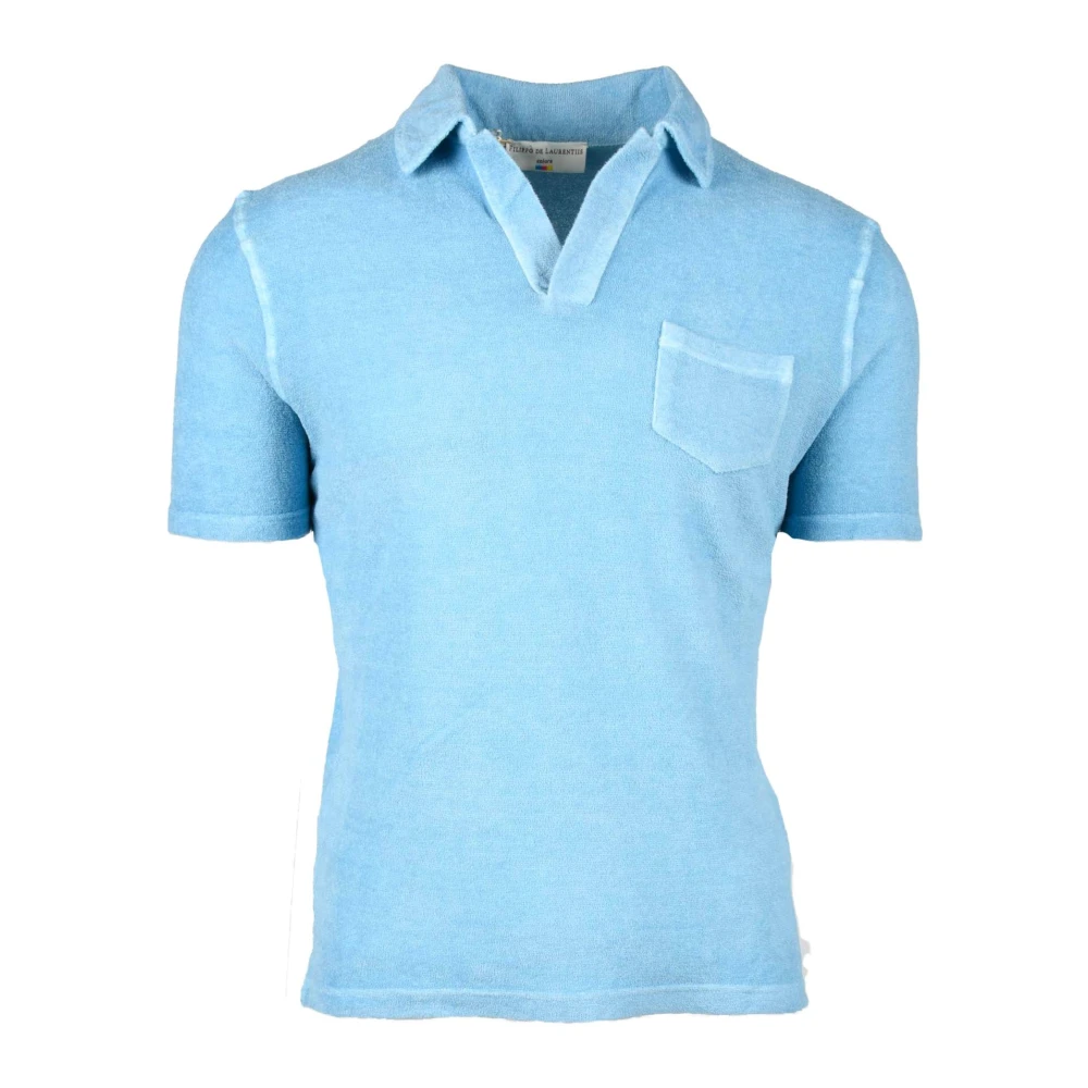 Filippo De Laurentiis Katoenen Polo Shirt Blue Heren