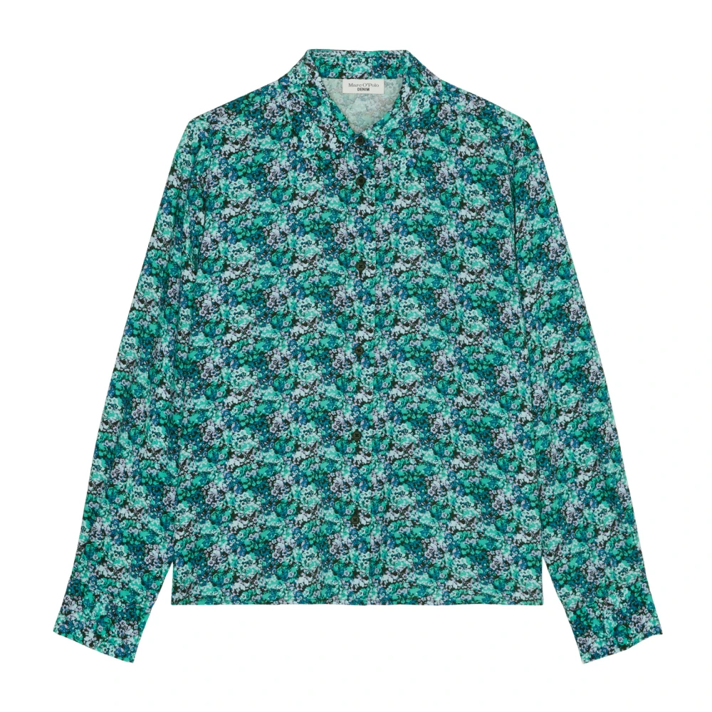 Marc O'Polo Losse bedrukte blouse Green Dames