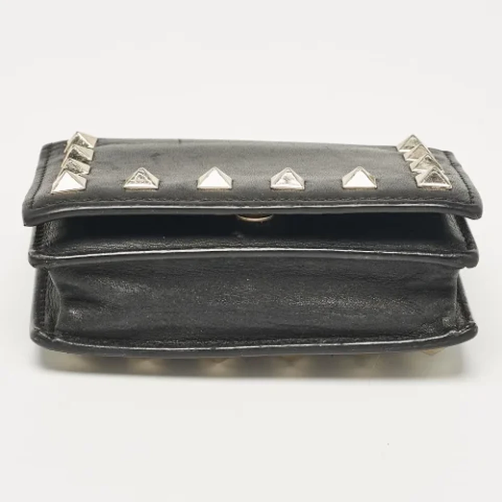 Valentino Vintage Pre-owned Leather wallets Black Dames