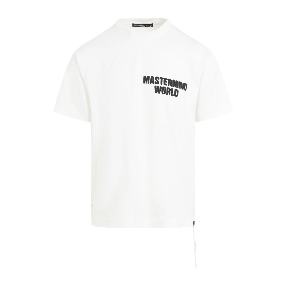 Mastermind World Witte Spray Paint T-shirt White Heren