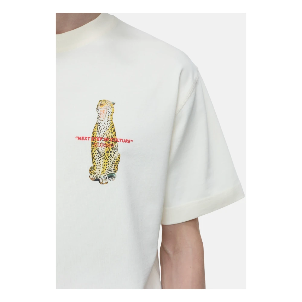 closed Korte mouw ronde hals T-shirt met voorkant print White Heren