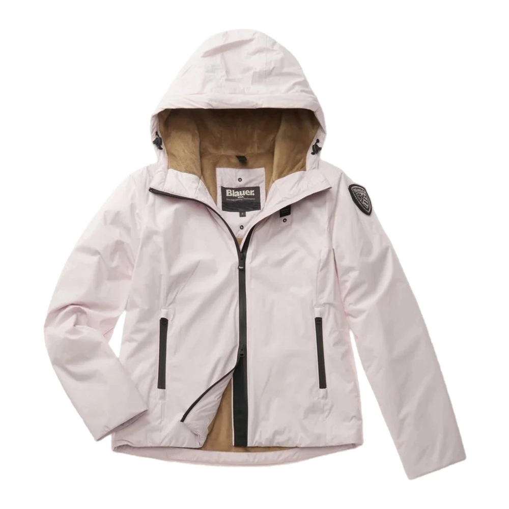 Blauer Stijlvolle jas met polyester en polyamide Pink Dames