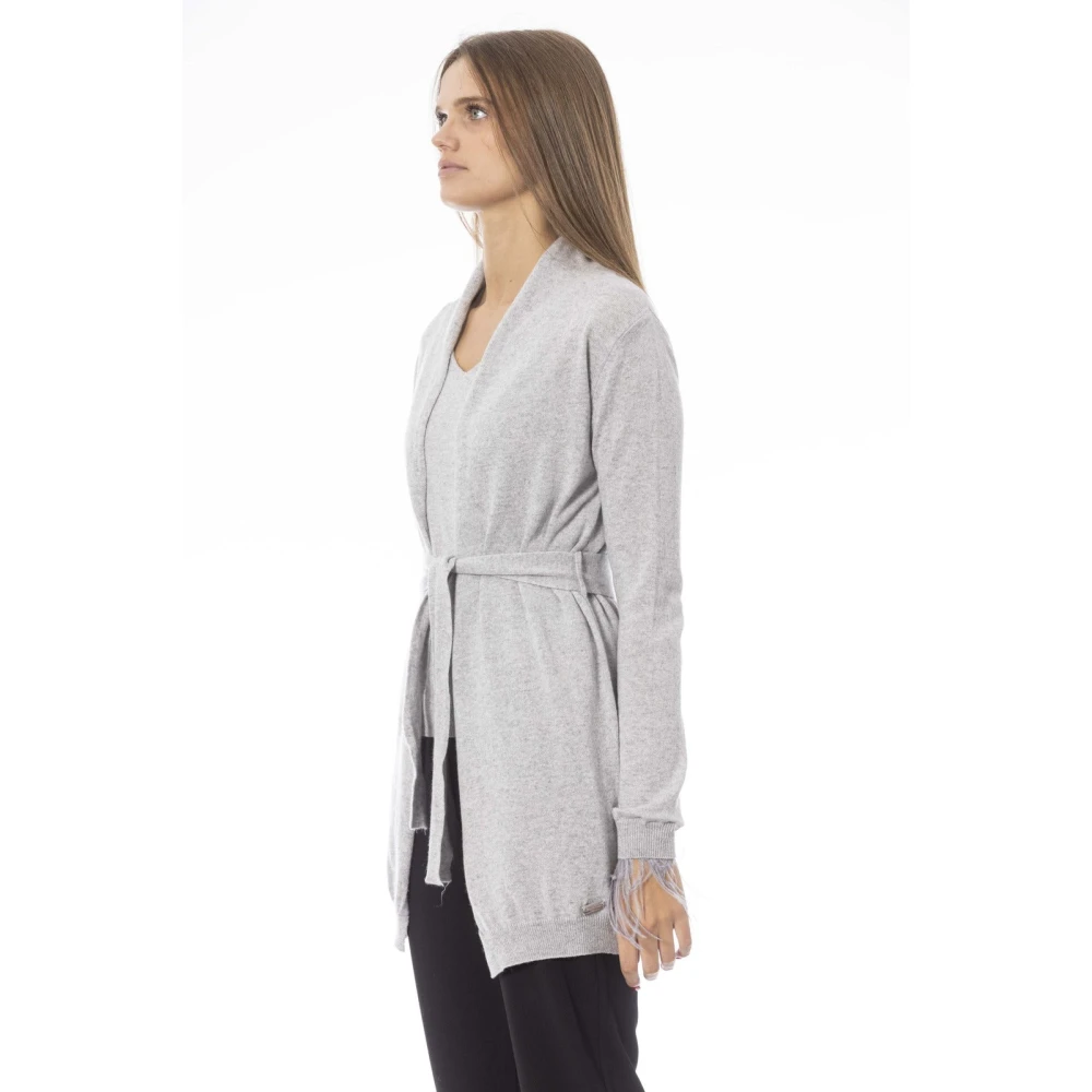 Baldinini Veren Ceintuur Vest Lange Mouw Gray Dames