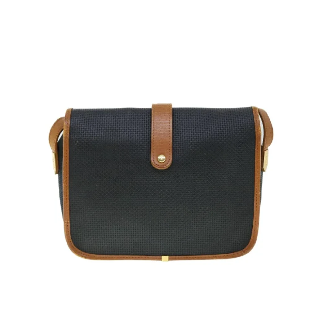Yves Saint Laurent Vintage Pre-owned Cotton shoulder-bags Black Dames