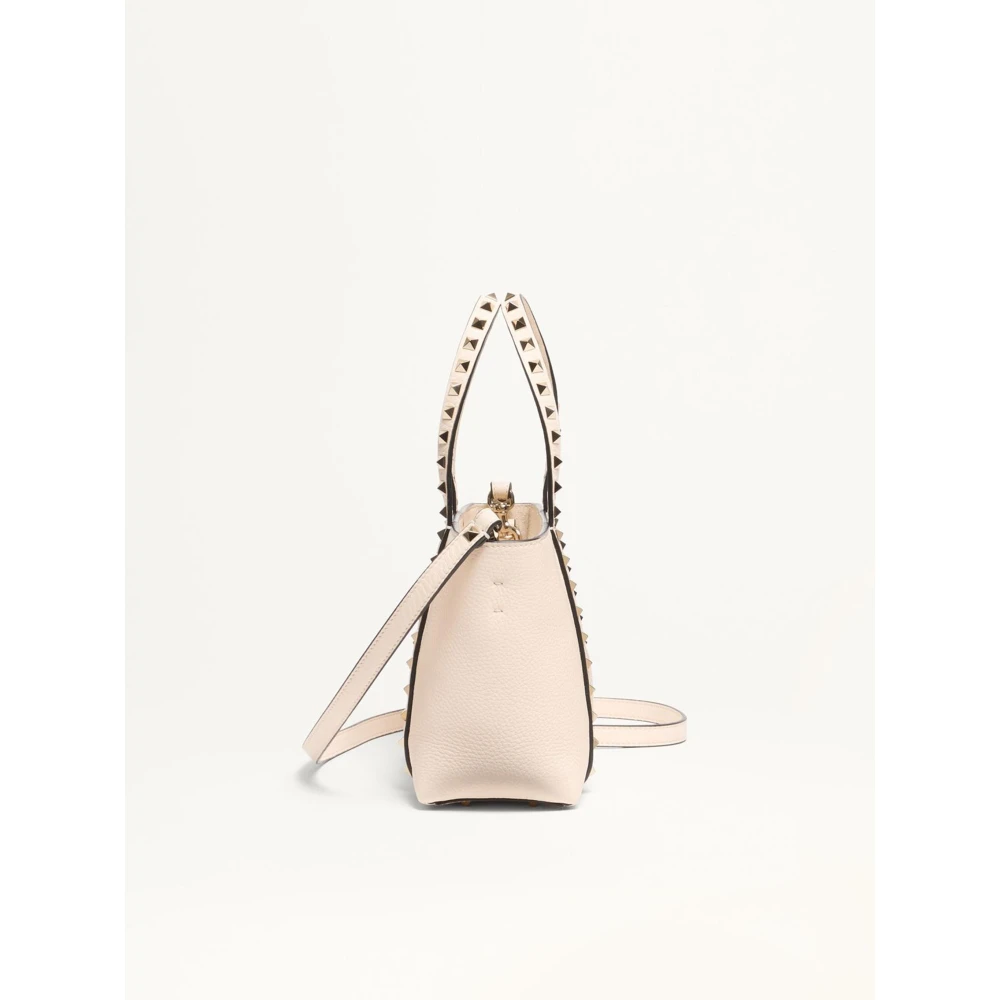Valentino Garavani Witte leren schoudertas met studs White Dames