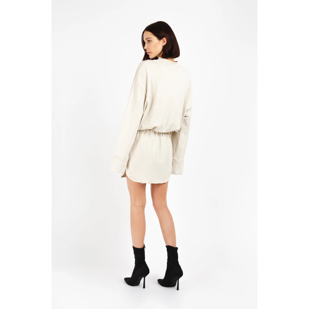 Barrow Gedrukte Sweaterjurk White Dames