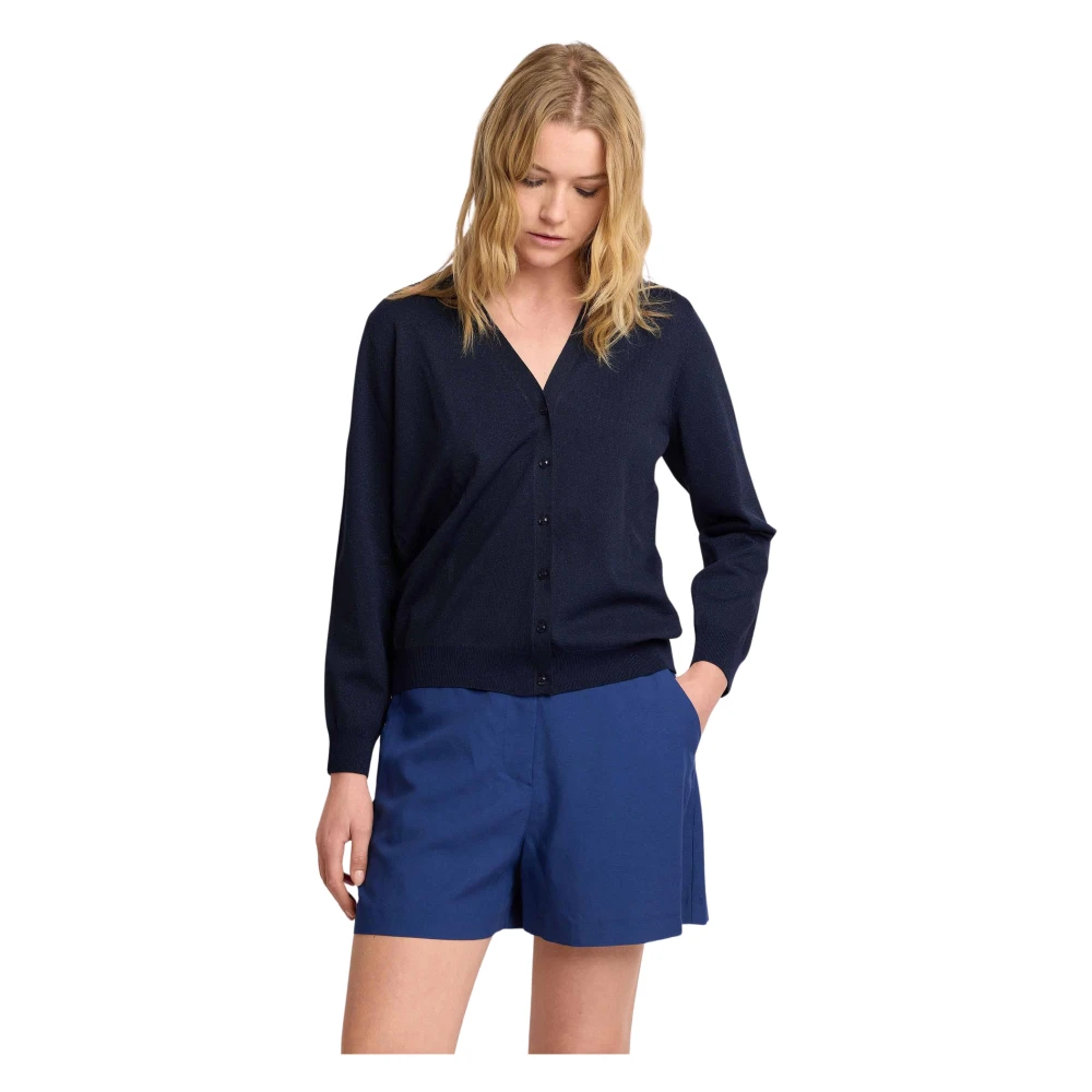 Kocca Blue Maglia Cardigan Button-Up - Female - Cardigans - L - Knitwear
