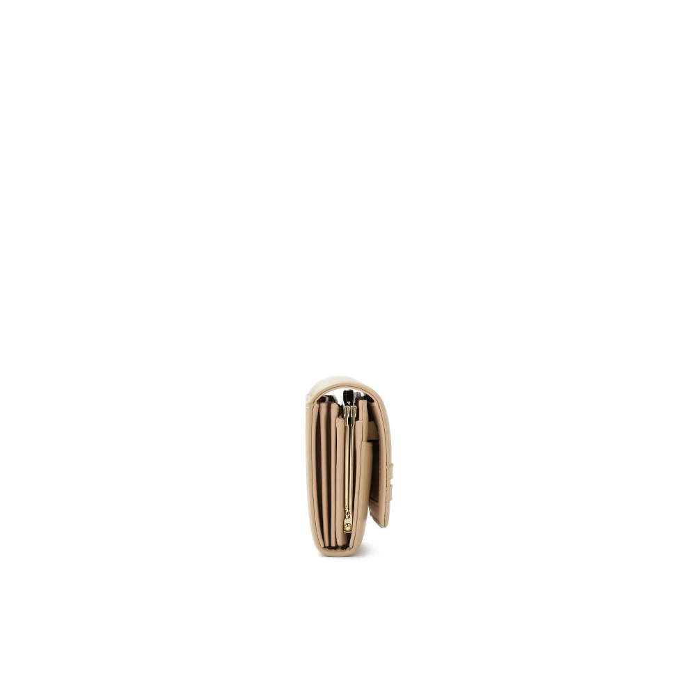 Kazar Beige leren portemonnee met bandjes Beige Dames