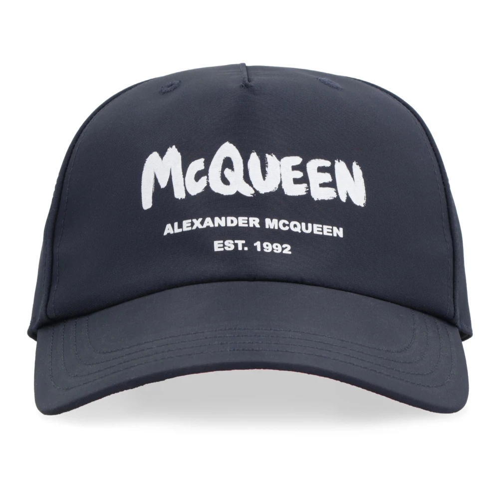 Alexander mcqueen Verstelbare Logo Baseballpet Blue Heren