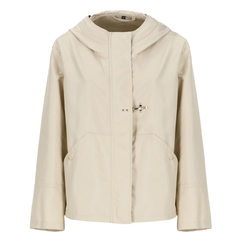 Fay Beige Waterdichte Parka met Capuchon Beige Dames