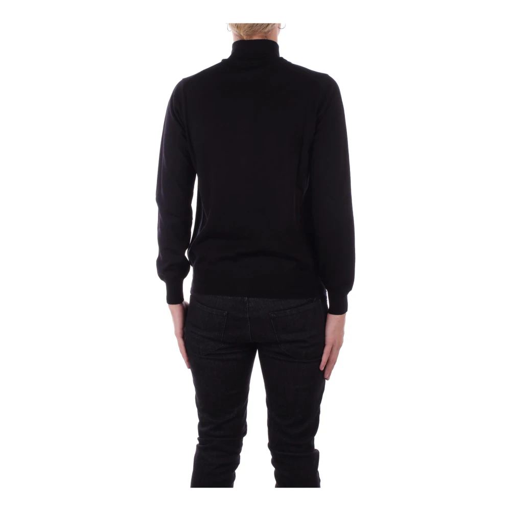 Alpha Studio Zwarte Cardigan Trui Knoopsluiting Black Heren
