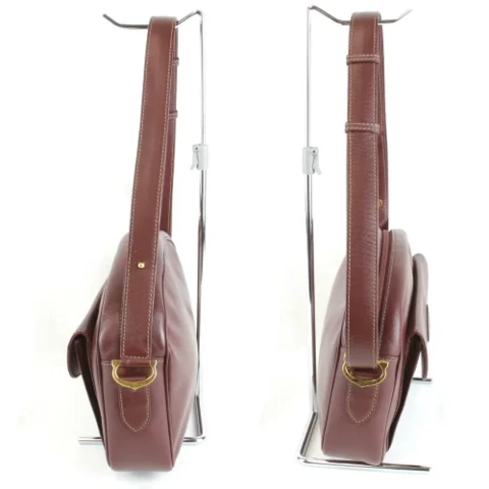 Cartier Vintage Pre-owned Leather shoulder-bags Red Dames