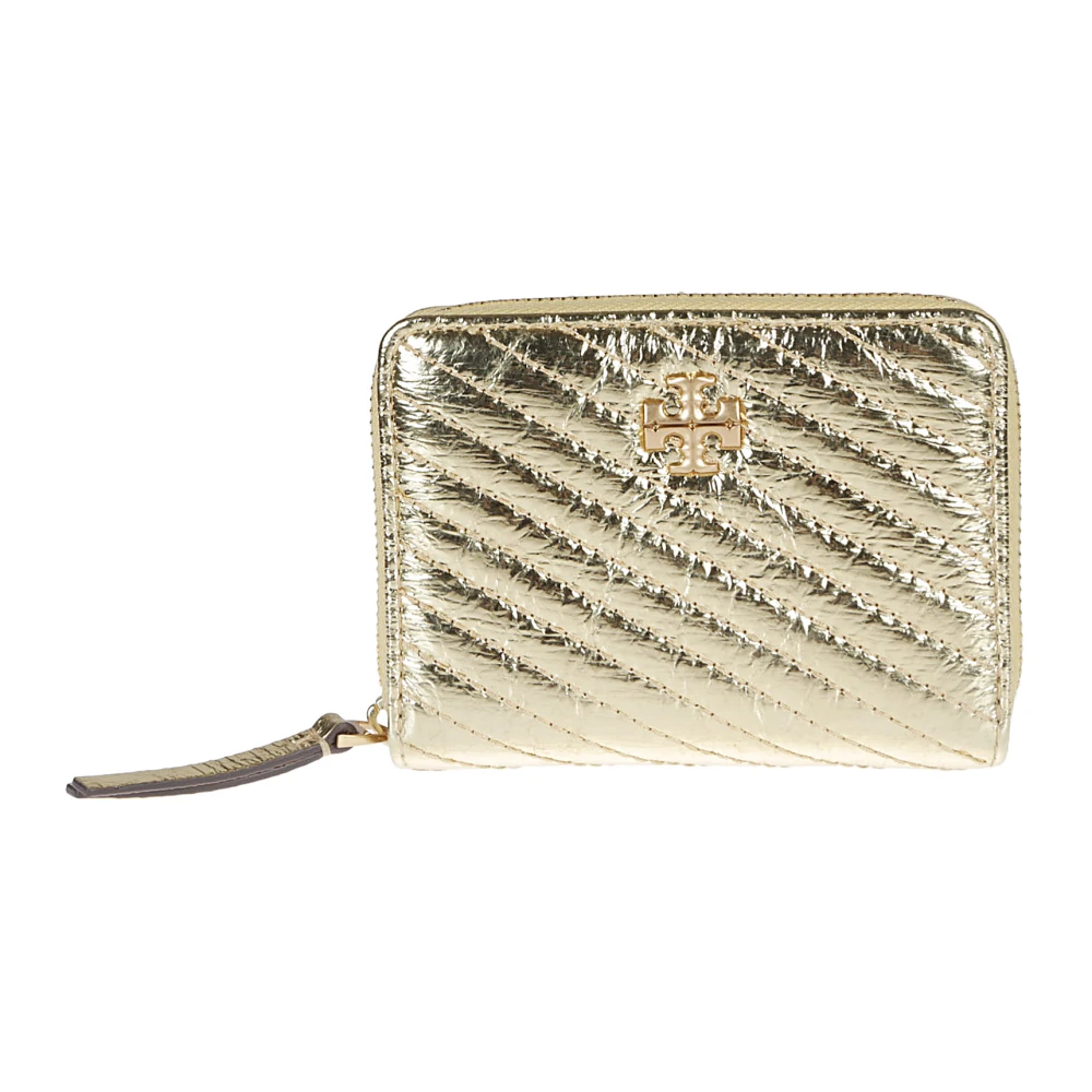 TORY BURCH Stijlvolle Moto Bi-Fold Portemonnee Yellow Dames
