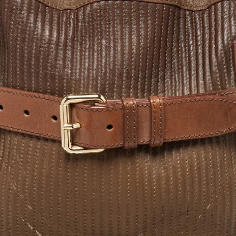Burberry Vintage Pre-owned Leather totes Brown Dames