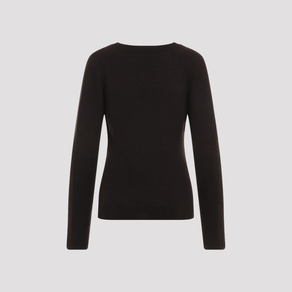Tom Ford Naadloze V-hals Top in Donkerbruin Brown Dames